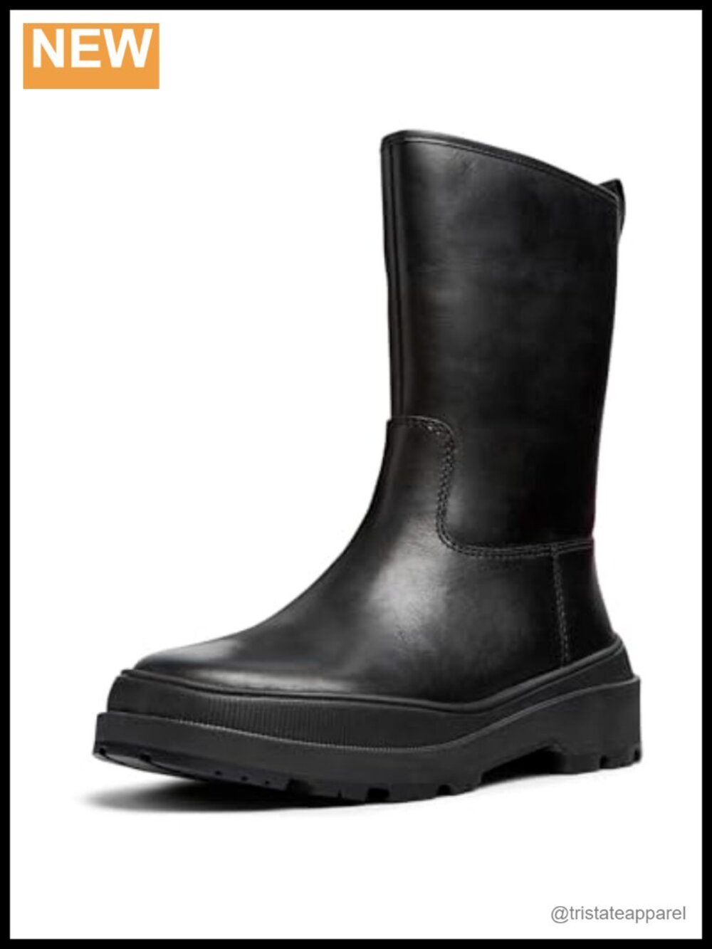 Camper Brutus Trek Ankle Bootie Leather Lining Pull-On Round Toe